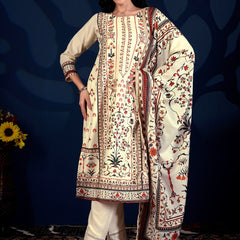 Royal Heritage Floral Printed 3-Piece Suit Set