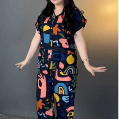 Women’s Abstract Printed Co-Ord Set