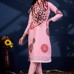 Blush Royale Printed 3-Piece Suit Set