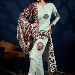 Mint Royale Printed 3-Piece Suit Set for Women