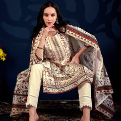 Royal Heritage Floral Printed 3-Piece Suit Set