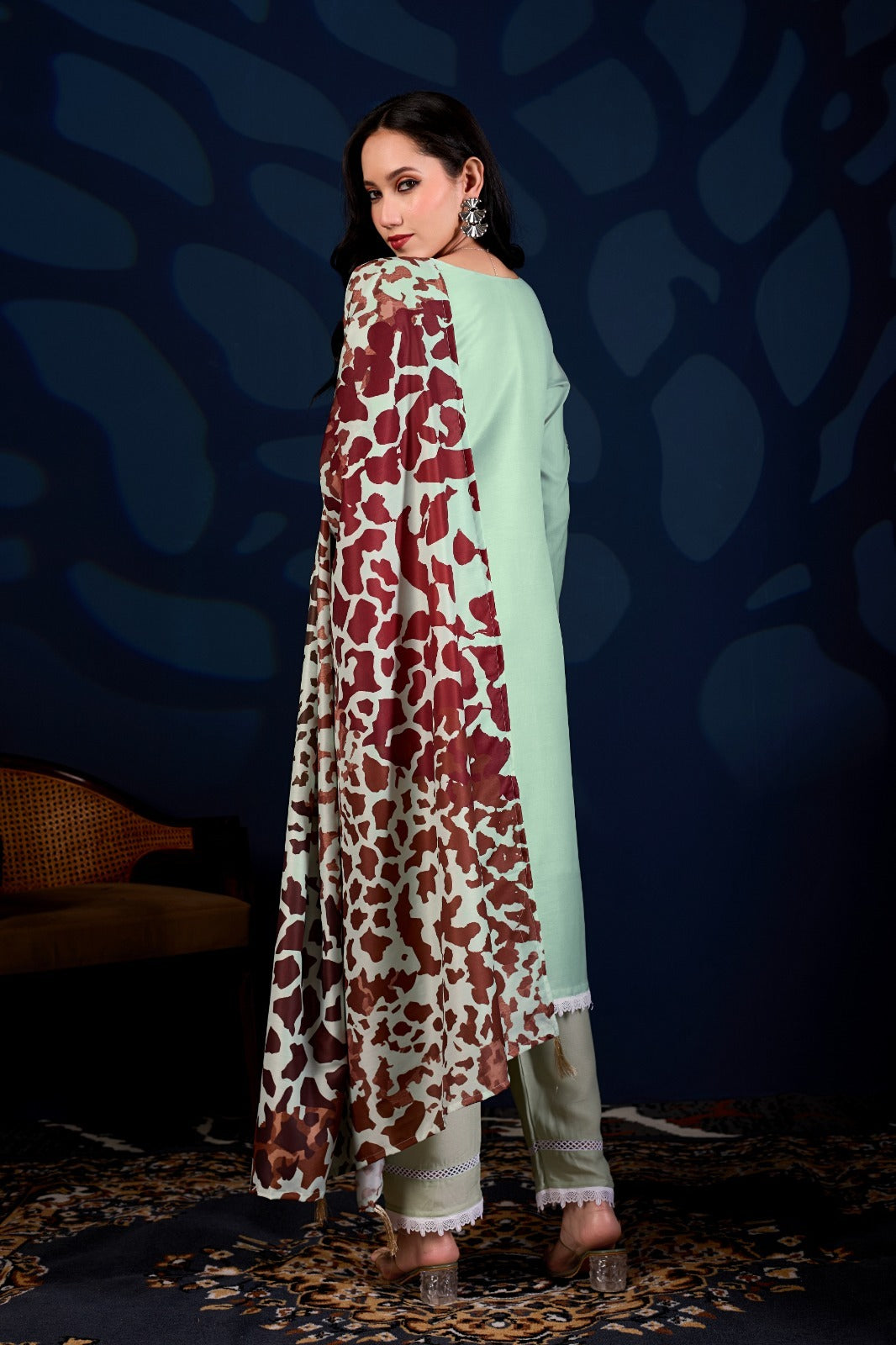 Mint Royale Printed 3-Piece Suit Set for Women