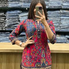 Printed Asymmetric Rayon Co-Ord Set