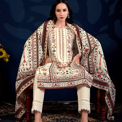 Royal Heritage Floral Printed 3-Piece Suit Set