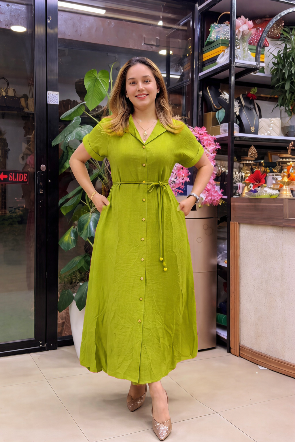 Elegant Rayon Casual Daily Wear Dress