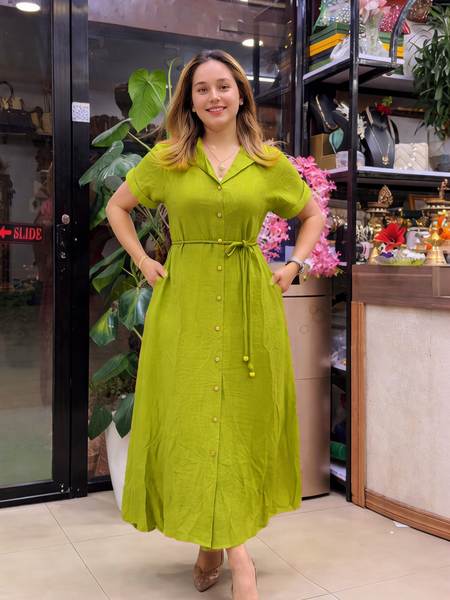 Elegant Rayon Casual Daily Wear Dress