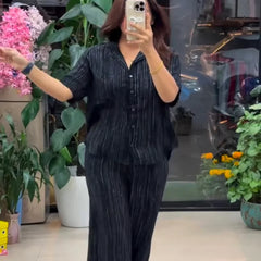Relaxed Fit Textured Premium Co-Ord Set