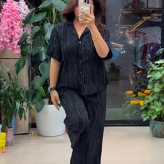 Relaxed Fit Textured Premium Co-Ord Set