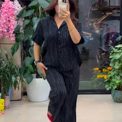 Relaxed Fit Textured Premium Co-Ord Set