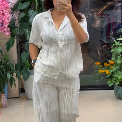 Relaxed Fit Textured Premium Co-Ord Set