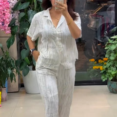 Relaxed Fit Textured Premium Co-Ord Set