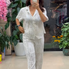 Relaxed Fit Textured Premium Co-Ord Set