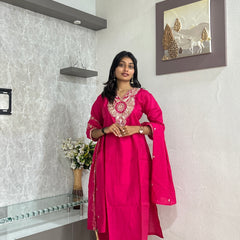 Aarohi Embroidered Kurta Set with Dupatta