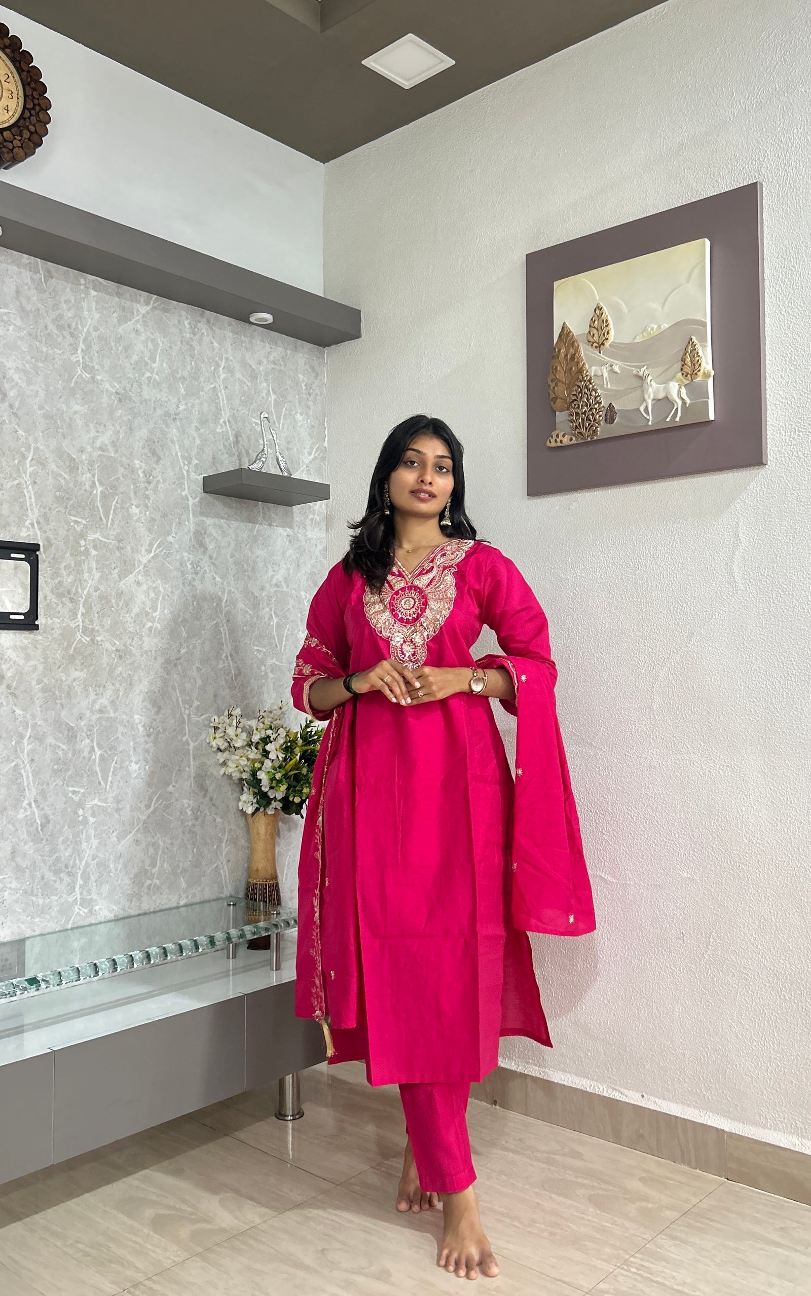 Aarohi Embroidered Kurta Set with Dupatta