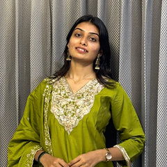 Aarohi Embroidered Kurta Set with Dupatta