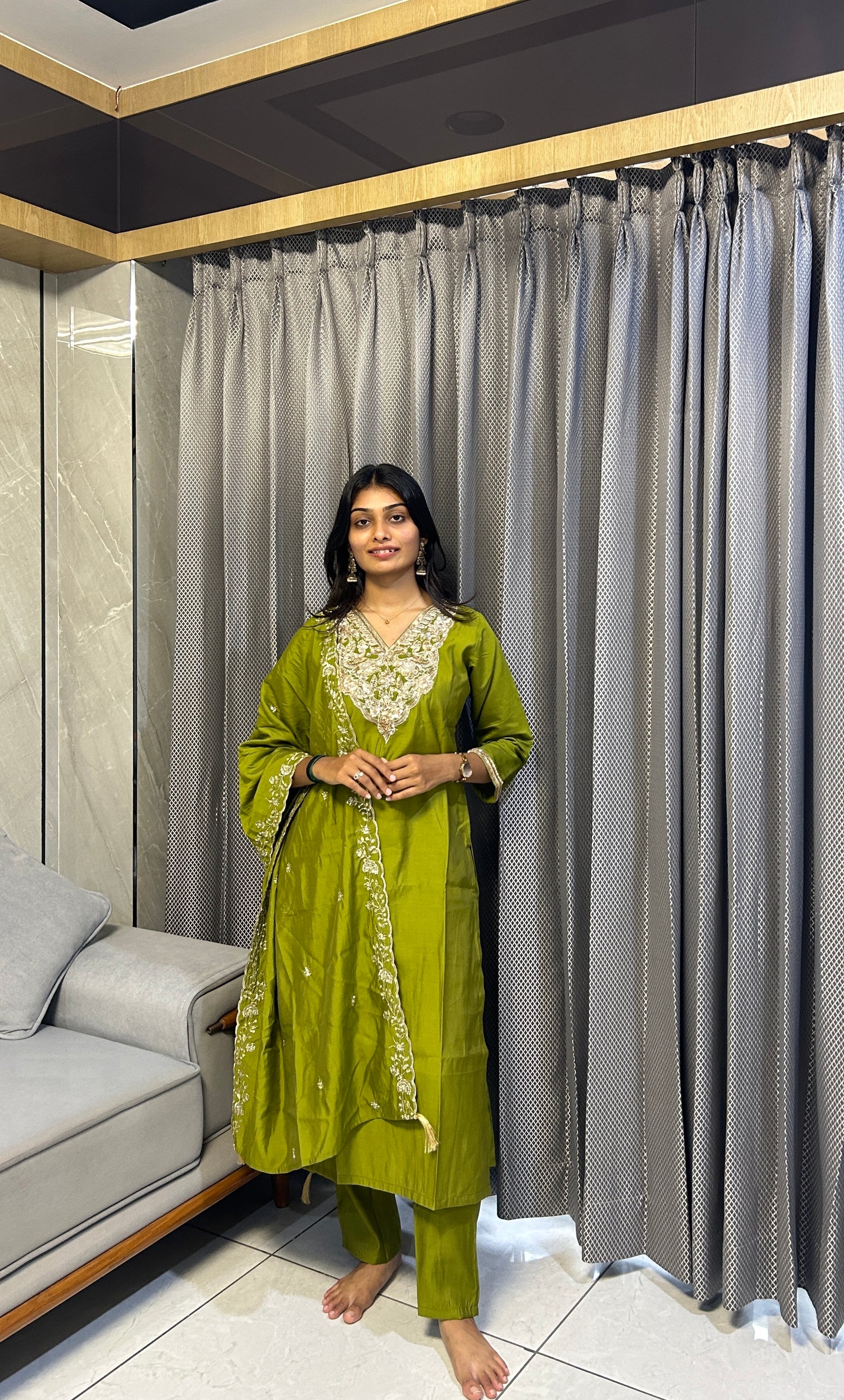 Aarohi Embroidered Kurta Set with Dupatta