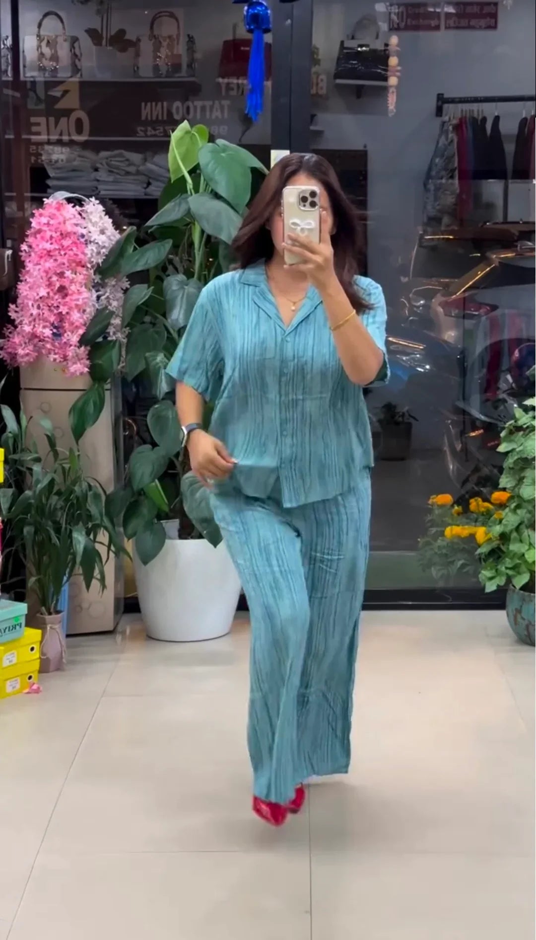 Relaxed Fit Textured Premium Co-Ord Set