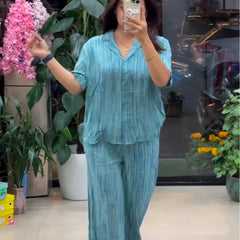 Relaxed Fit Textured Premium Co-Ord Set