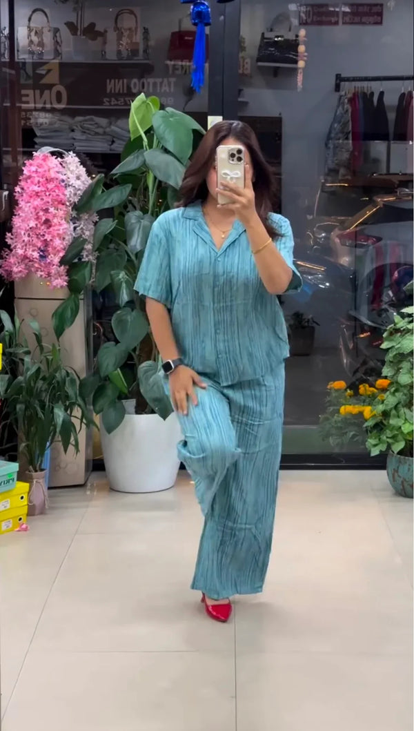 Relaxed Fit Textured Premium Co-Ord Set