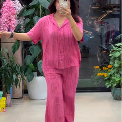 Relaxed Fit Textured Premium Co-Ord Set