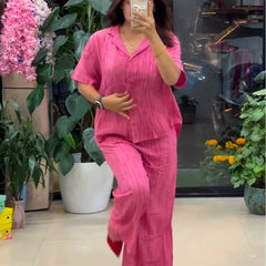 Relaxed Fit Textured Premium Co-Ord Set