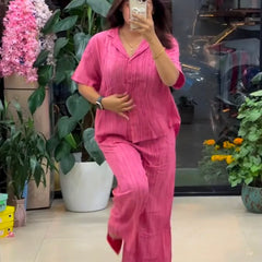 Relaxed Fit Textured Premium Co-Ord Set