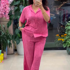 Relaxed Fit Textured Premium Co-Ord Set