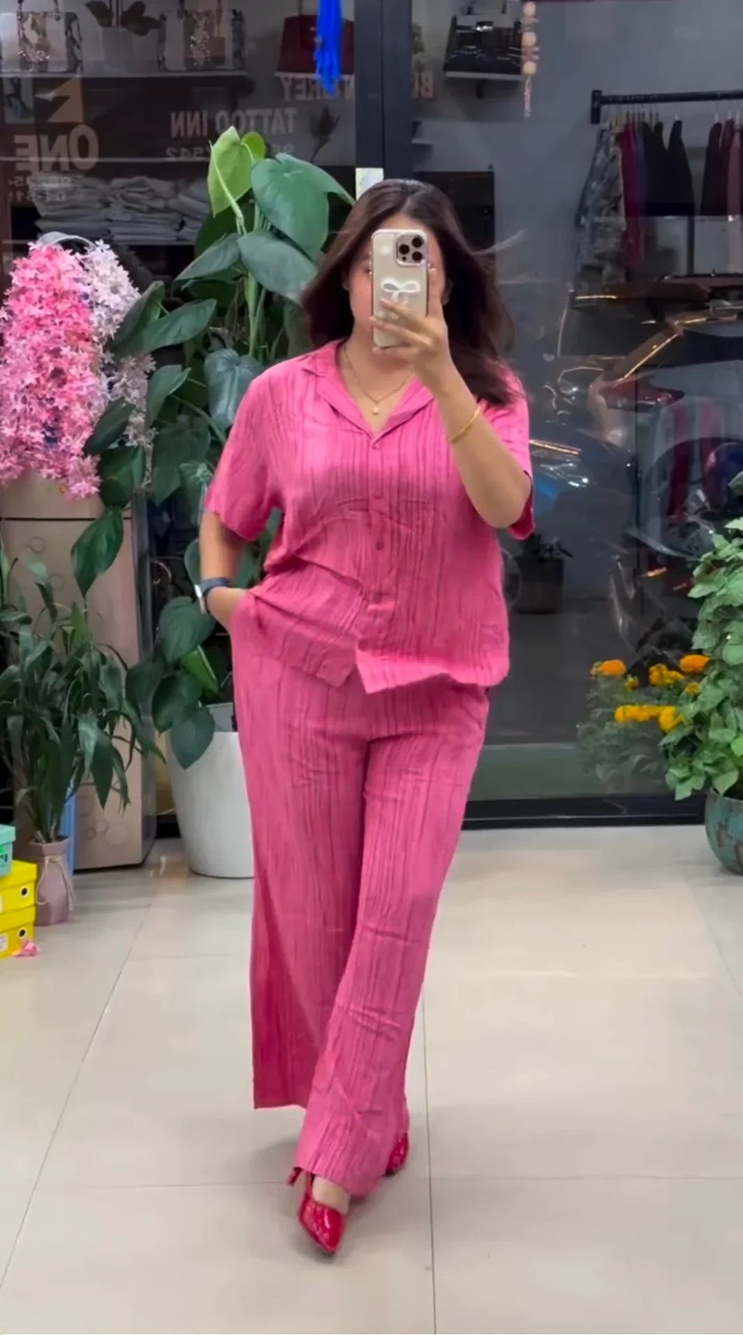Relaxed Fit Textured Premium Co-Ord Set