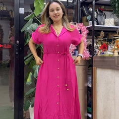 Elegant Rayon Casual Daily Wear Dress
