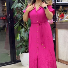 Elegant Rayon Casual Daily Wear Dress