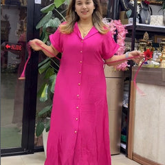 Elegant Rayon Casual Daily Wear Dress