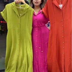 Elegant Rayon Casual Daily Wear Dress