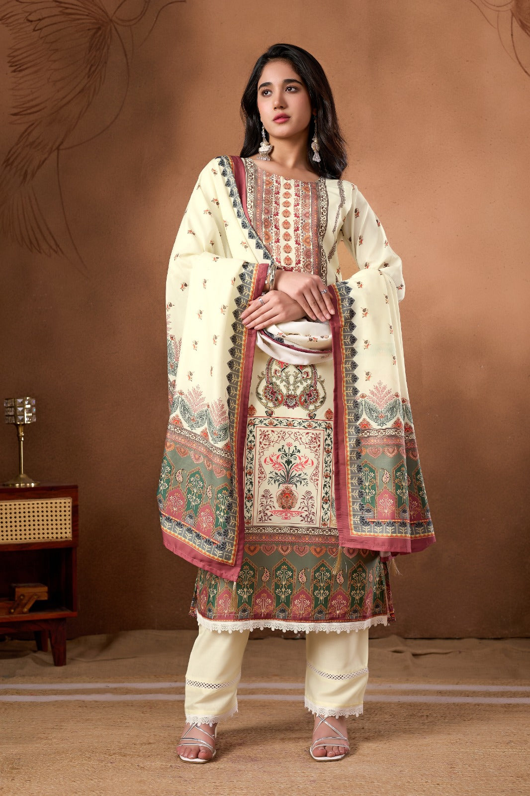 Royal Heritage Floral 3-Piece Suit Set