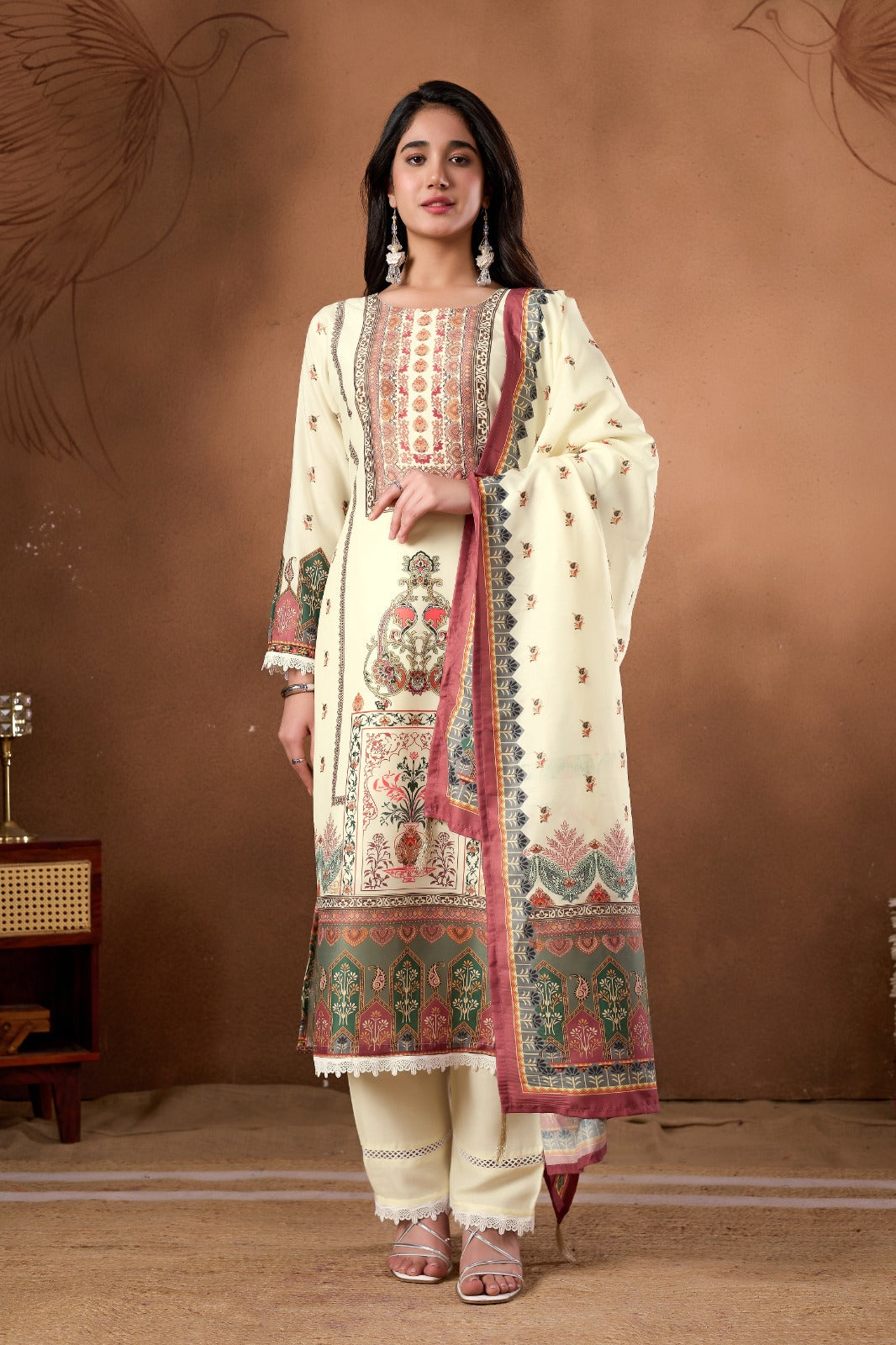 Royal Heritage Floral 3-Piece Suit Set