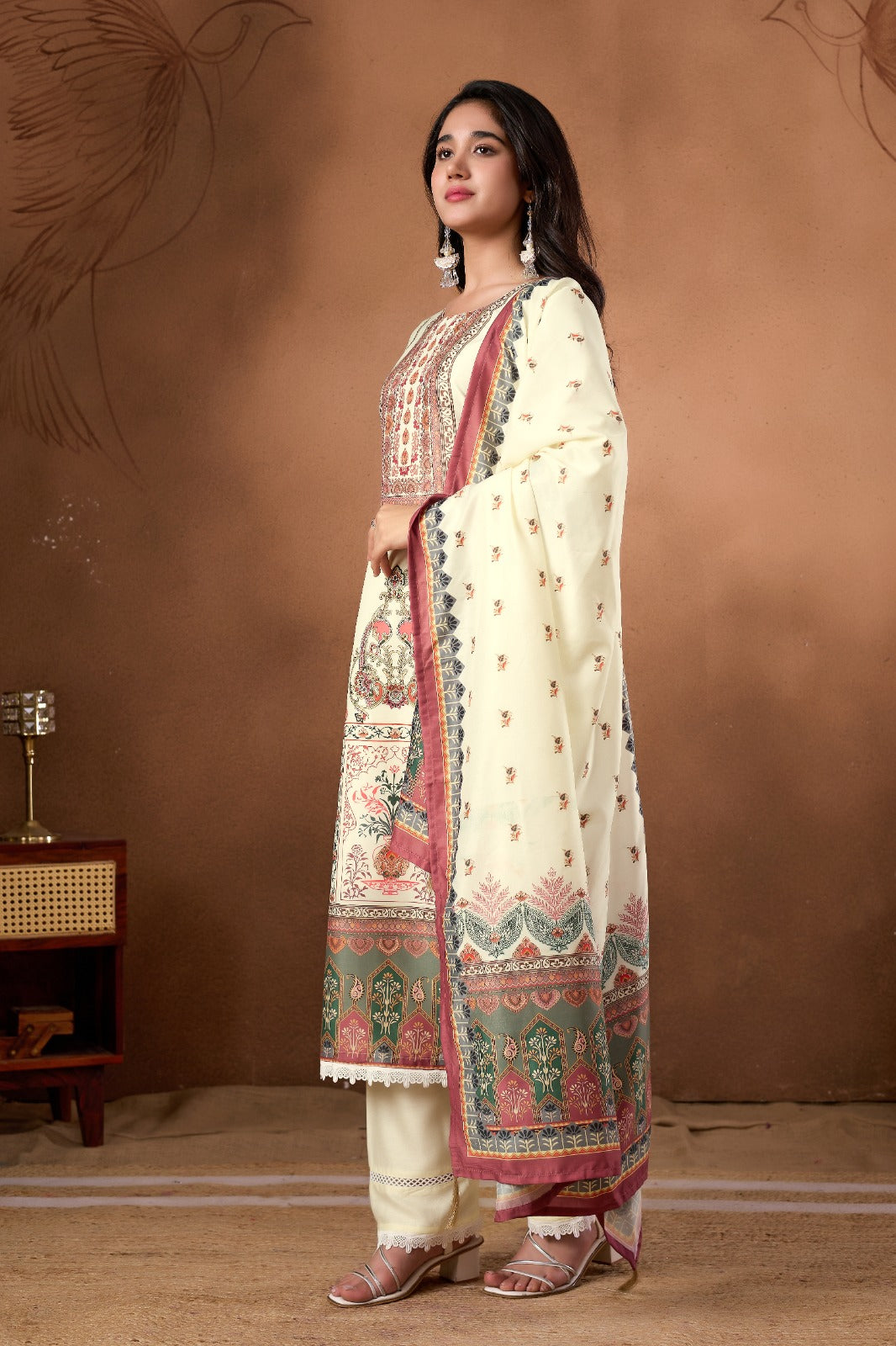 Royal Heritage Floral 3-Piece Suit Set