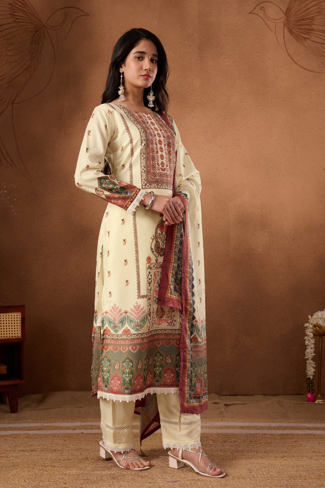 Royal Heritage Floral 3-Piece Suit Set