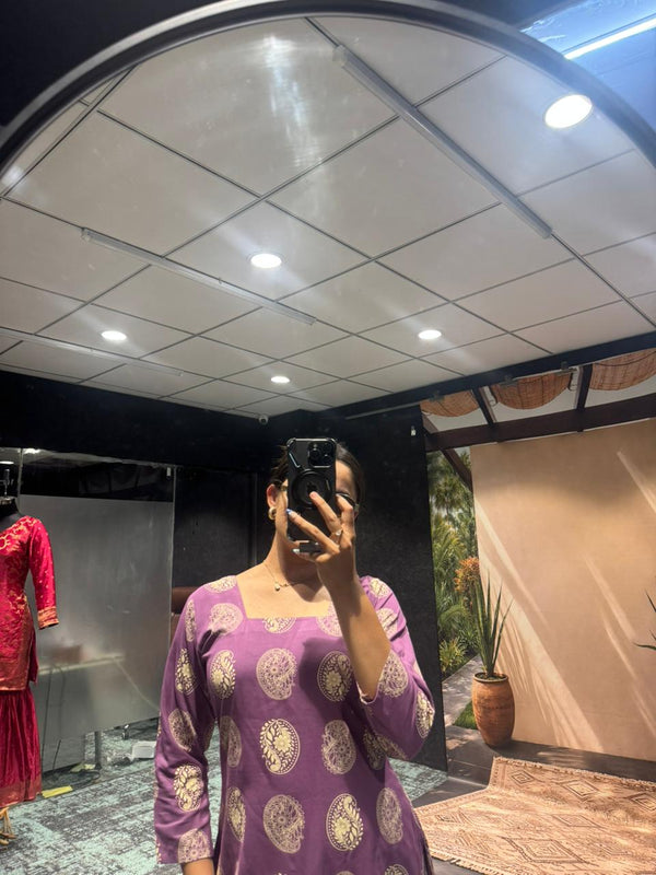 Lavender Bloom Printed Tunic