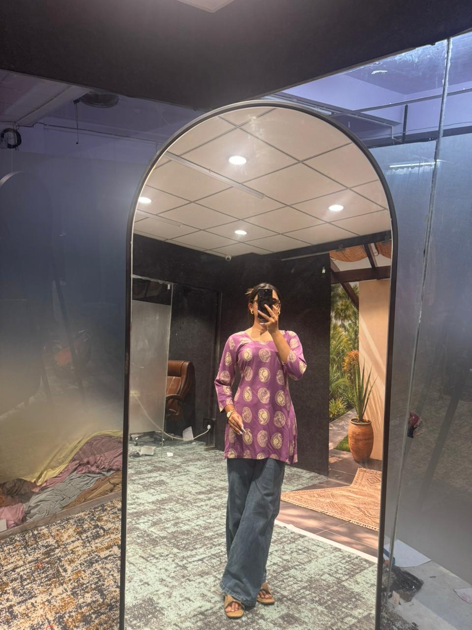 Lavender Bloom Printed Tunic