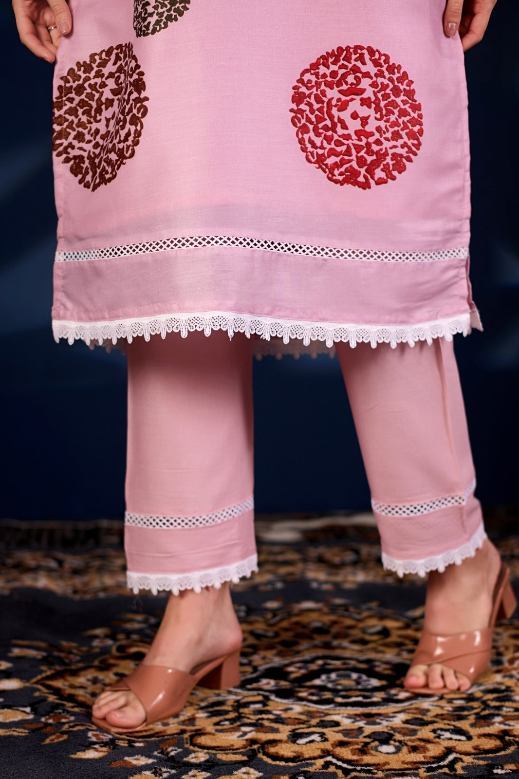 Blush Royale Printed 3-Piece Suit Set