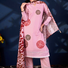 Blush Royale Printed 3-Piece Suit Set