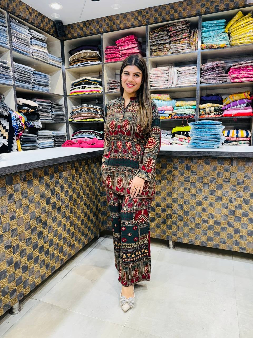 Royal Heritage Designer Printed Co-Ord Set