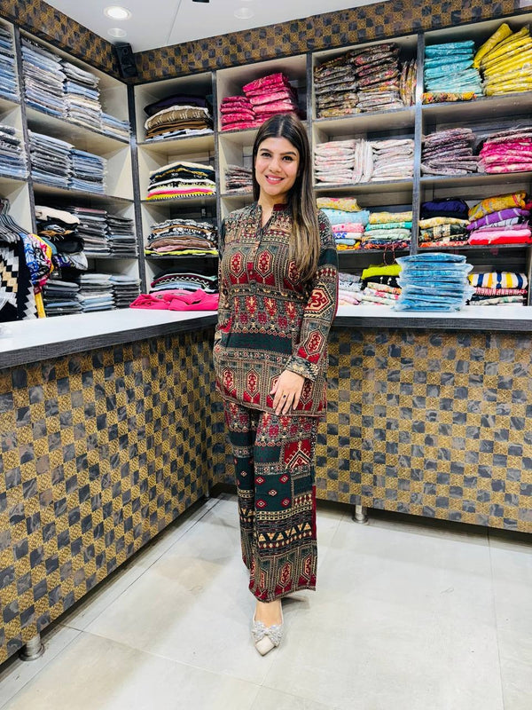 Royal Heritage Designer Printed Co-Ord Set